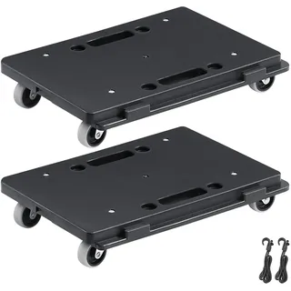 Vevor Möbelwagen, Möbelwagen, 4 Räder, tragbare bewegliche Rollen, robust, ineinandergreifend, klein, flach, für schwere Möbel, 2 Stück, 40,6 x 27,9 cm, 227,8 kg Kapazität, schwarz