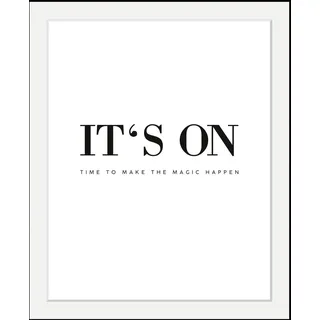 Bild QUEENCE "It ́s on", schwarz (farbe rahmen: schwarz, farbe bild(er): schwarz), B:50cm H:70cm T:3cm, Acrylglas, Holz, Papier, Bilder, Bild, HD Premium Poster-Druck inkl. Holzrahmen