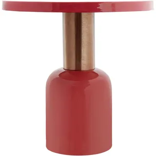 Kayoom "Art Deco 125, Abstelltisch aus Metall,funktional und stabil", 1 Stk. tlg. Dekorativ, glanzvolle Lackierung, stilvolles Design, koralle, gold, pink),