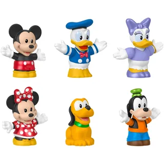 Fisher-Price Little People Kleinkindspielzeug Disney Micky Maus & Seine Freunde 6-teiliges Figurenset für Rollenspiele für Kindergartenkinder ab 18 Monaten, JHD08