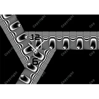 4247 Dixtime Designer Wanduhr, Wanduhren, Moderne Wohnraumuhr  50cm x 70cm