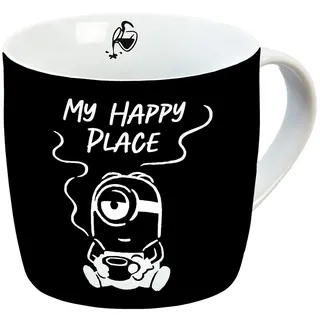 Gedalabels Tasse Happy Place 0,33 l Schwarz 2 St.