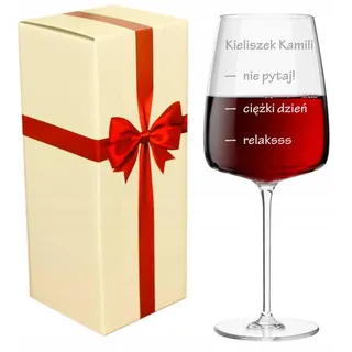 Krosno XL Weinglas 600ml personalisiert mit Gravur Geschenk
