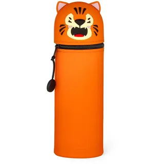 Legami - 2-in-1 Weiche Silikontasche - Kawaii, Giraffe Schultasche, Tischstifthalter, Reißverschluss, Silikon, Stiftetasche Buntstifte Marker, H 18,5 cm