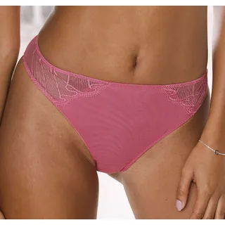 Tanga LASCANA "Gianna", Damen, Gr. 40/42, pink, Spitze, Obermaterial: 65% Polyamid, 32% Polyester, 3% Elasthan, Unterhosen Tanga, aus leicht schimmernder Spitze, sexy Dessous