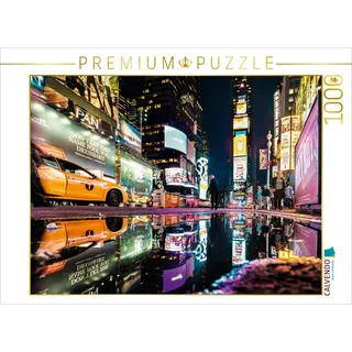 CALVENDO Puzzle Leuchtreklame am Times Square New York 1000 Teile Puzzle quer | Lege-Größe cm Foto-Puzzle für glückliche Stunden