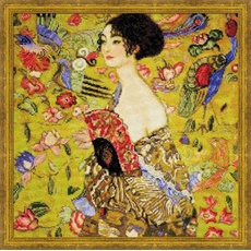 Riolis Stickpackung - Lady with Fan - Klimt, OSFA