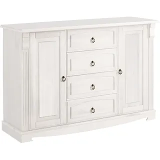 Home Affaire »Anna« Gesamtmaße (B/T/H): ca. 140/44/88 cm, Kommode, Breite 140 cm, 4 Schubladen, 2 Türen, Massivholz, FSC®,