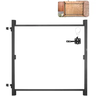 Vevor Torbausatz passend für 152 bis 243 cm breite Öffnungen, verstellbarer Torrahmensatz (119 cm hoch) aus Eisen, durchhangsicherer Torrahmensatz mit Riegelschloss & Schrauben, für Holzzaun