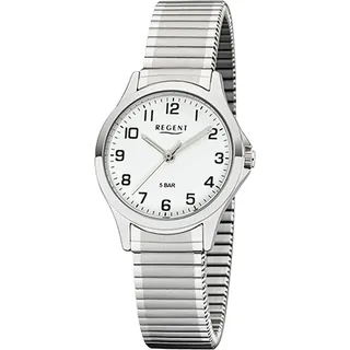 Regent Damen Uhr 2242424 Metall Quarz Armband-Uhr Zugarmband silber D2UR2242424