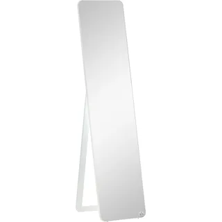 Standspiegel Ganzkörperspiegel Mit Klappbaren Rahmen Schminkspiegel Frei Stehend Oder An Der Wand Montiert Stabil Für Wohnzimmer Ankleidezimmer - Weiß