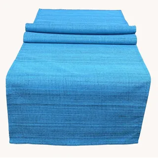 Outdoor Textilien meliert wetterbeständig 40 x 140 cm - türkis - Türkis