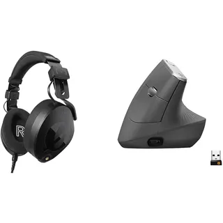 RØDE NTH-100 Professionelle Over-Ear-Kopfhörer & Logitech MX Vertical, Ergonomische Kabellose Maus