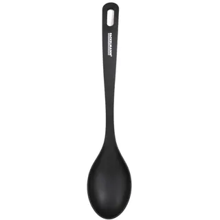 Fackelmann Fenix Kochlöffel, 100% recyceltes RPET-Material, recycelbarer Kunststoff mit hoher Hitzebeständigkeit bis 230°C, hohe Haltbarkeit, kratzfest, Farbe Schwarz, 31 cm, 1 Stück