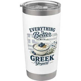 Alles ist besser mit griechischem Joghurt Doppelwandiger Edelstahl-Thermobecher