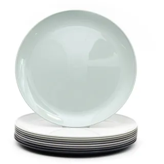 Youngever 20CM Große Kunststoffteller, Kleine Teller, Salatteller, Dessertteller, 9er Set (Urban)