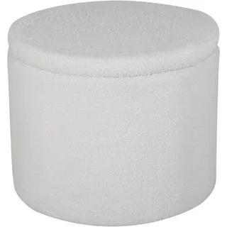 Livetastic Pouf , Weiß , Textil , Uni , Füllung: Schaumstoff , 51x43x51 cm , Sitzfläche gepolstert , Wohnzimmer, Sessel, Hocker & Hockerbänke, Poufs