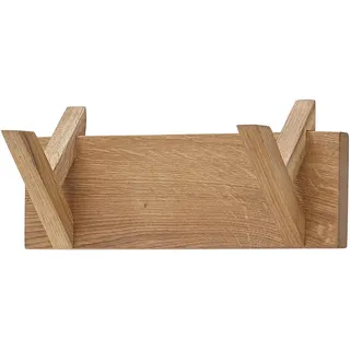 Hakenleiste , Eichefarben , Holz , Eiche , massiv , 30x13x12 cm , Aufhängemöglichkeit , Garderobe, Garderobenhaken, Hakenleisten