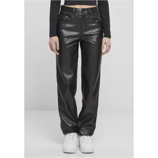 URBAN CLASSICS Straight Leg Synthetic Leather Hosen Black 30