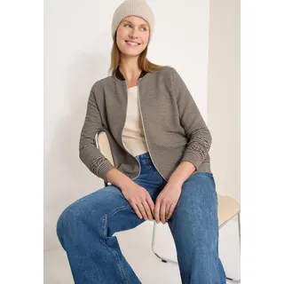 Cecil Gestreifte Jacke urban taupe L