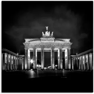 Artland Wandbild »Berlin Brandenburger Tor I«, Gebäude, (1 St.), als Leinwandbild, Poster in verschied. Größen, schwarz