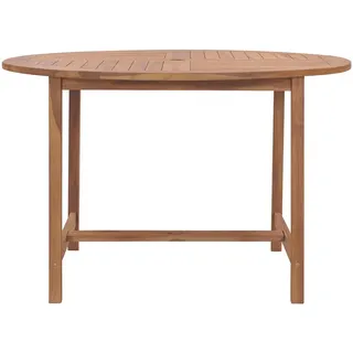 vidaXL Garten-Esstisch Ø110x75 cm Massivholz Teak - Braun