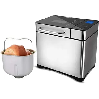 Coocheer Brotbackautomat mit 19 Programmen, automatischer Brotbackautomat für Brot, Baguette und Joghurt, Antihaftbeschichtung, programmierbarer 15 Stunden Timer, blaues Hintergrundbeleuchtung,