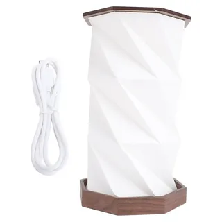 Nachttischlampe, dimmbar, Touch, batteriebetrieben, Nachtlicht, drehbar, faltbar, Papierlaterne für Zuhause, Büro, Schlafzimmer, Wohnzimmer, Holzfarbe - Braun