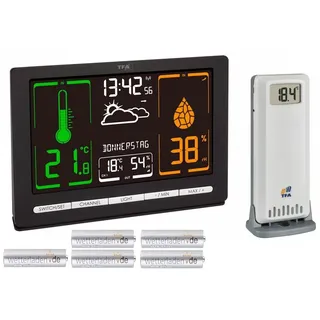 TFA Dostmann Funk-Wetterstation METEOCHROME 35.1132.01 Funk-Wetterstation Vorhersage für 12 bis 24