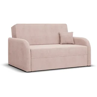 Sessel mit Schlaffunktion, Schlafsessel für Wohnzimmer, , Onega Stoff, 120cm, Rosa - Rosa