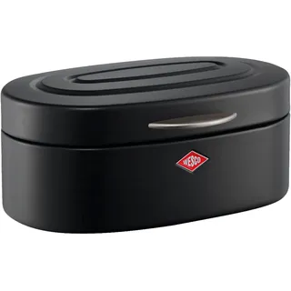 Brotkasten WESCO "Single Elly", schwarz (mattschwarz), B:22cm H:14cm, Lebensmittelaufbewahrungsbehälter, Brotkasten, dicht schließender Deckel / Lüftungslöcher / Griff