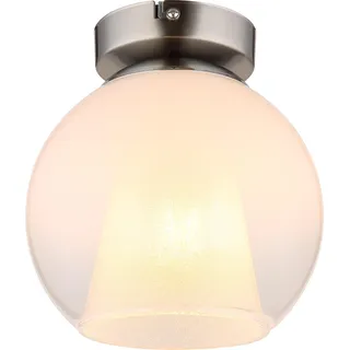 Globo Lighting|Deckenleuchte Metall Nickel matt, 1x E27 - Grau