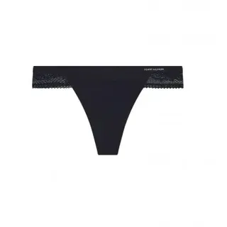 Tommy Hilfiger für Damen. UW0UW02473 Exklusive Tanga Navy Spitze Detail (XS), Heimtextilien, Nylon, Marine
