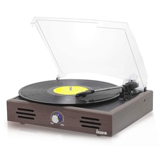 LAUSON JTF036 Plattenspieler mit Eingebauten Lautsprechern | Vintage Record Player 3 Geschwindigkeiten | Plattenspieler mit USB zum Digitalisieren