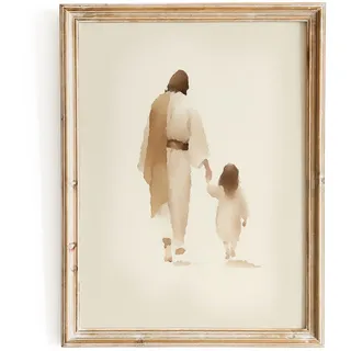 ESSEN Life | Der Weg, wie Er führt | Christliche Bibel-Wandkunst Jesus-Poster Dekor Christliche Heimdekoration Perfekte Religiöse Dekoration Geschenke für Frauen (45,7 x 60,9 cm, Kein Rahmen)
