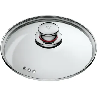 WMF Quality One Topfdeckel 16 cm, Glasdeckel mit Metallgriff, hitzebeständiges Glas, spülmaschinengeeignet