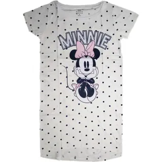 Disney Minnie Maus Damen kurzarm Schlafshirt Nachthemd – Weiß / XS