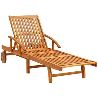 vidaXL Sonnenliegen 2 Stk. Massivholz Akazie - Braun