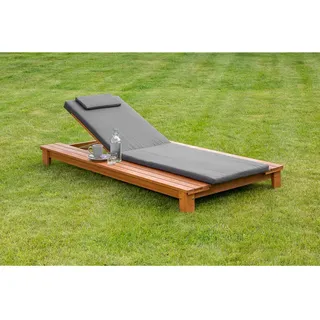 Merxx Viana Sonnenliege 200 x 105 x 91 cm braun/anthrazit inkl. Auflage