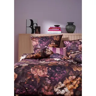 APELT Bettwäsche "Lutetia" 2 Bettwäsche-Set mit Reißverschluss, Baumwoll-Satin, Digitaldruck, mauve, beer