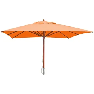 MCW Gastronomie Holz-Sonnenschirm C57 Eckig 4x4m Terracotta