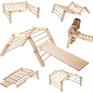 Klettergerüst indoor Fipitri Plus | Sprossenwand kinder Pikler Kletterwand Kletterbogen Kinderzimmer - Naturbelassen