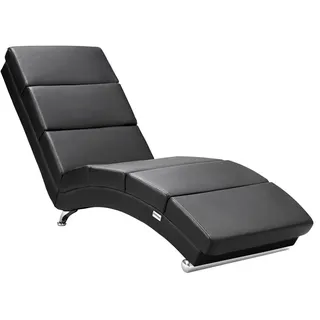 CASARIA Relaxliege London Schwarz Kunstleder