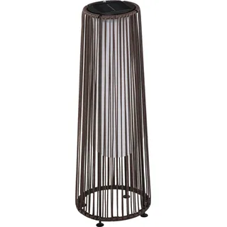 Solarlampe, Gartenlampe, Rattan Solarleuchte, Automatische Led, Braun, 21,5 X 21,5 X 61 Cm