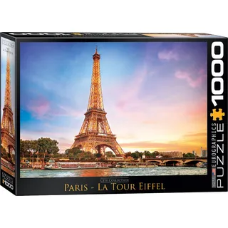 Paris mit Eiffelturm 1000 Teile Puzzle - Format 68x48 cm