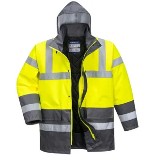 PORTWEST Warnschutz Kontrast Traffic-Jacke, Größe: XXL, Farbe: Gelb/Grau, S466YGYXXL