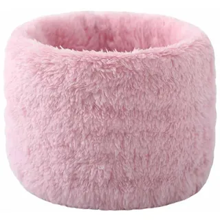 SHTGOI Plüsch Schlauchschal Dick Winterschal mit Fleece Unisex Nackenwärmer Breite Gehörschutz Halsschlauch Flauschig Loop Schal Rundschal für Männer und Frauen im Winter zu verhindern Rosa