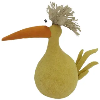 Dekovogel , Orange, Dunkelgelb , Textil , Vogel , Vogel , 31x32x15 cm , Kunsthandwerk, zum Stellen, handgemacht , Dekoration, Dekofiguren & Skulpturen, Dekotiere