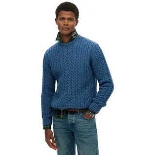 Superdry Jacob Cable Pullover - Coast Blue - XL