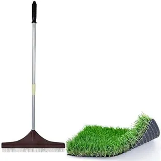 Suinga Künstliche GRAS-Kämmbürste - TEPPICHE, 122 cm, Teleskopstiel, Stahlstiel, Gartenrechen,